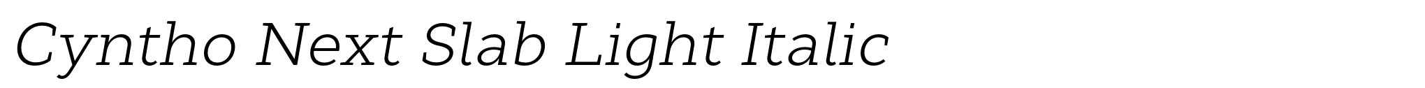 Cyntho Next Slab Light Italic image